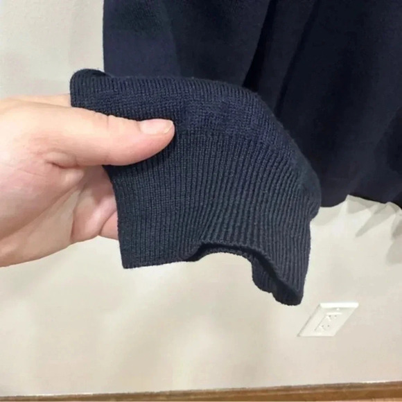 Brooks brothers merino wool blend v neck sweater navy Medium - Picture 7 of 9